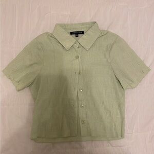 KENDALL AND KYLIE Green Button-Up Shirt